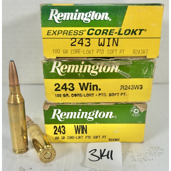 AMMO: 60X REMINGTON .243 WIN - 100 GR SP