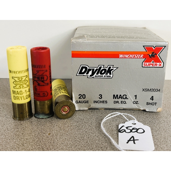 AMMO: 25X WINCHESTER 20 GA 3IN NO.4 & NO.6