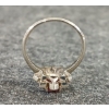 Image 4 : 18K WHITE GOLD RING W/ RUBY & DIAMOND FLOWER