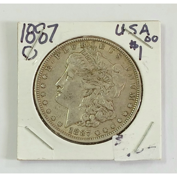 1887 US MORGAN SILVER DOLLAR