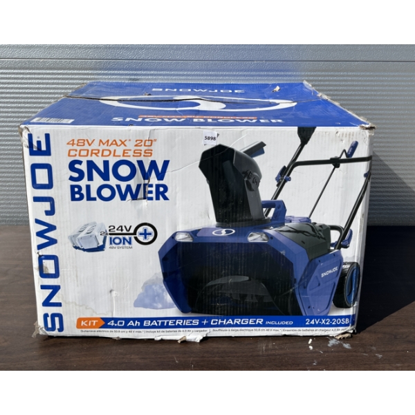 SNOWJOE 48V 20IN CORDLESS SNOW BLOWER