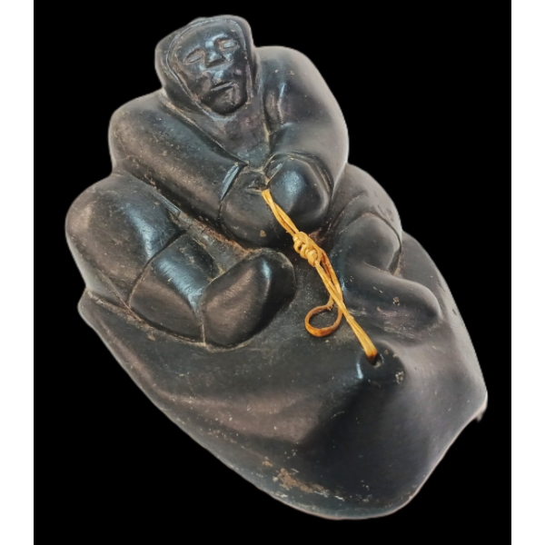 HUNTER YANKING SEAL BY LUCASSIE TUKI (PRS CDN ARTIST) - SINEW & STONE