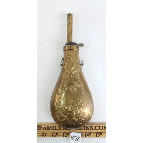 BRASS US POWDER FLASK