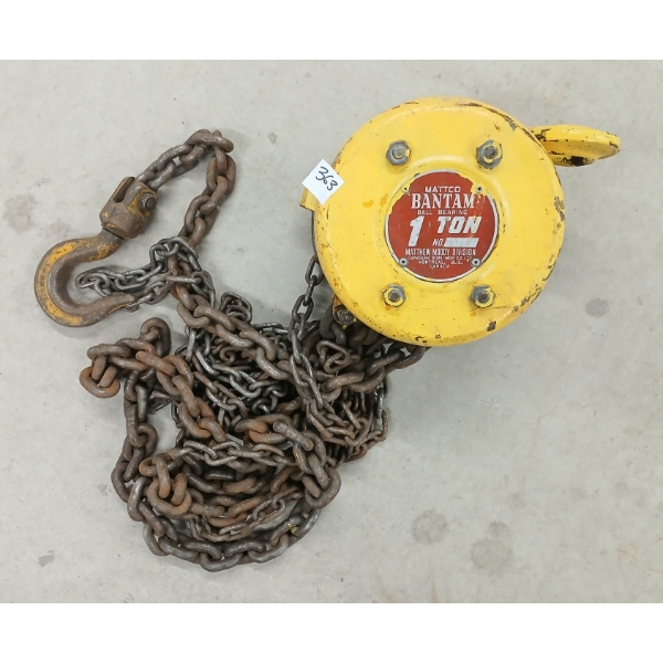 MATTCO BANTAM CHAIN HOIST - 1TON - NO. 8223