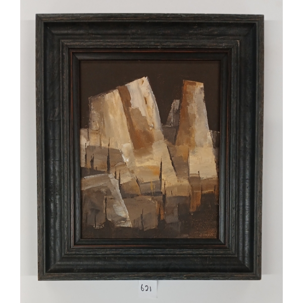 MOUNTAIN BY JAMES DARLEY (PRS CDN ARTIST) - FRAMED OIL ON CANVAS