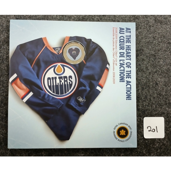 2009 RCM UNCIRCULATED COIN SET - EDMONTON OILERS