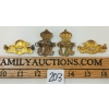 Image 2 : LOT OF 4 - R.C.R. FIRE GILT OFFICER'S COLLAR BADGES & VICTORIAN R.C.R. INSIGNIA
