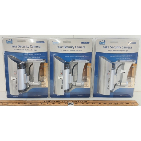 LOT OF 3 - SABRE FAKE SECURITY CAMERAS