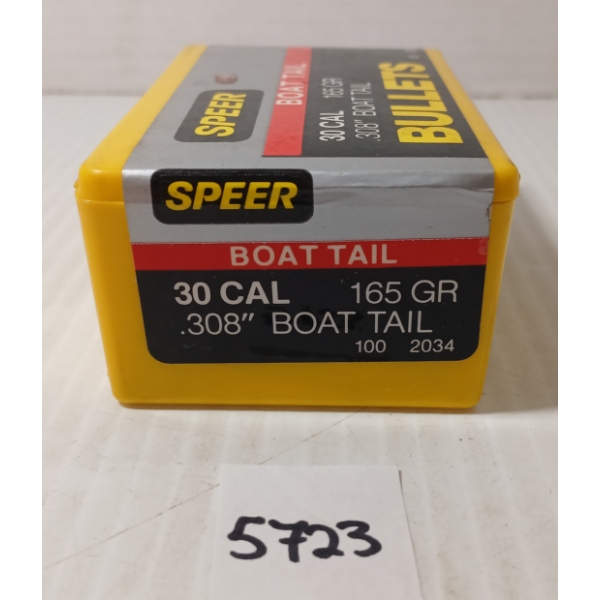 BULLETS: 100X SPEER .30 - 165GR - BT 