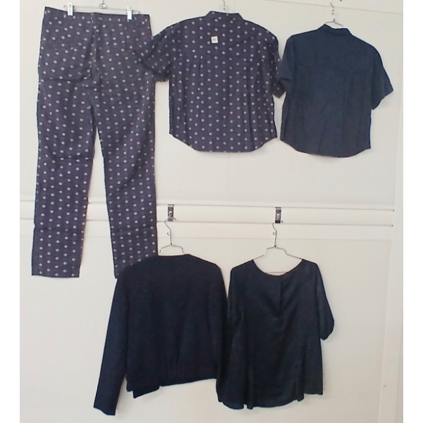 LOT OF 5 - WOMEN'S LIFETIME & MINIMUM BLOUSES, PANTS & JACKET - FT LOFA, SIW, CHOSEN ONE, ETC