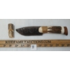 Image 2 : OBSIDIAN KNIFE W/ ANTLER HANDLE & STAND