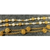 Image 4 : LOT OF 6 - GOLD TONED BROOCHES, BRACELETS & NECKLACES