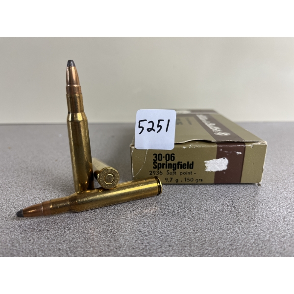 AMMO: 20X S&B .30-06 150 GR. SP