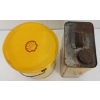 Image 5 : LOT OF 2 - SHELL WHITE PETROLATUM & MOTOR OIL CANS - GAL & 5 KG