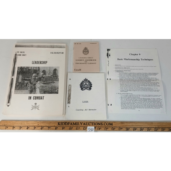 QTY OF CDN ARMED FORCES COURSE CONTENT - INFANTRY TACTICS, ANTI-TANK & JEEP MOUNTED RECOILESS RIFLES