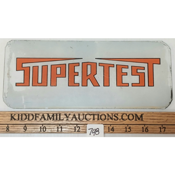 SUPERTEST GLASS SIGN