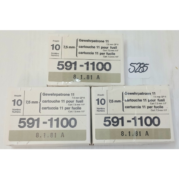 AMMO: QTY OF 7.5XSS SWISS - SEALED