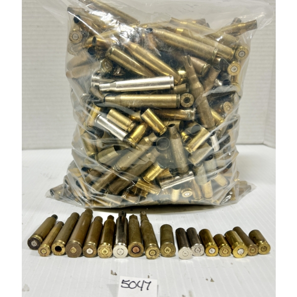 BRASS: APPROX 300X MIXED RIFLE & HANDGUN BRASS