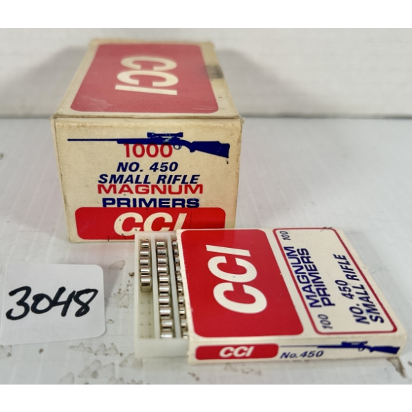 PRIMERS: 995X CCI NO. 450 SMALL RIFLE MAGNUM