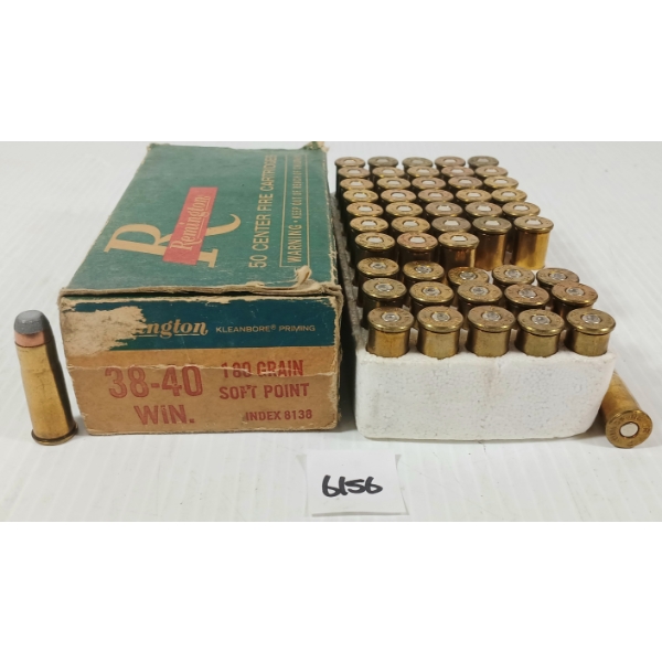 AMMO / BRASS: 35X REMINGTON .38-40 WIN - 180GR - SP LIVE - 15X BRASS