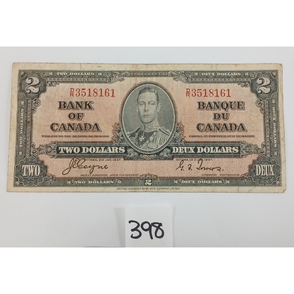 1937 CDN $2 BANKNOTE