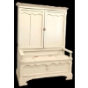 Image 1 : ARMOIRE W/ CHEST - FRENCH PROVINCAL STYLE - PAINTED PINE