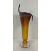 Image 4 : BLOWN GLASS RUFFLE TOP VASE BY A. BUSH
