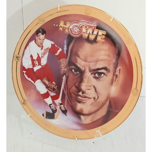 "MR. HOCKEY" GORDIE HOWE COLLECTIBLE PLATE W/ CERTIFICATE