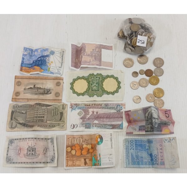 QTY OF WORLD CURRENCY - INCL IRELAND, DENMARK, AUSTRIA & FRANCE ETC