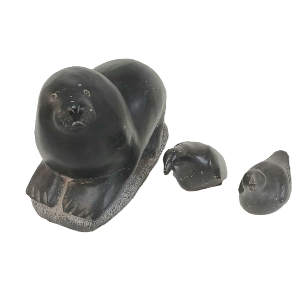 LOT OF 3 - BIRDS & SEAL - SIGNED - STONE 