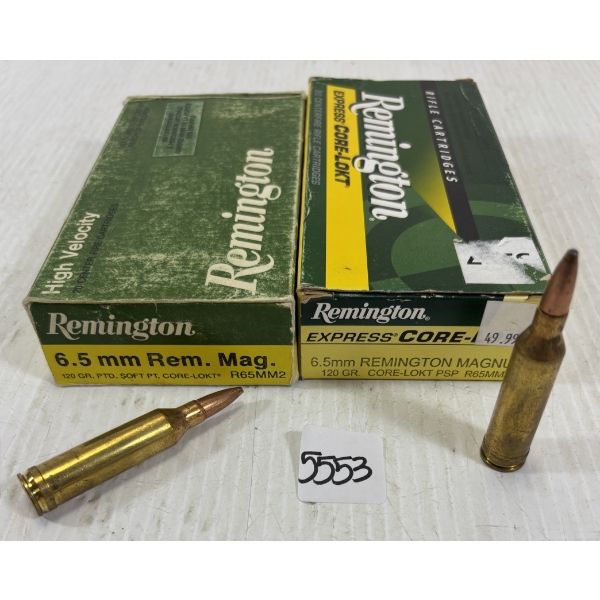 AMMO: 40 X REMINGTON 6.5 REM MAG - 120 GR
