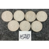 Image 2 : LOT OF 7 - 1968 CDN 25 CENT SILVER COINS