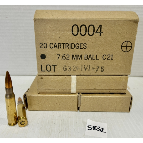 AMMO: 80X IVI 7.62 X 55MM MILITARY FMJ 