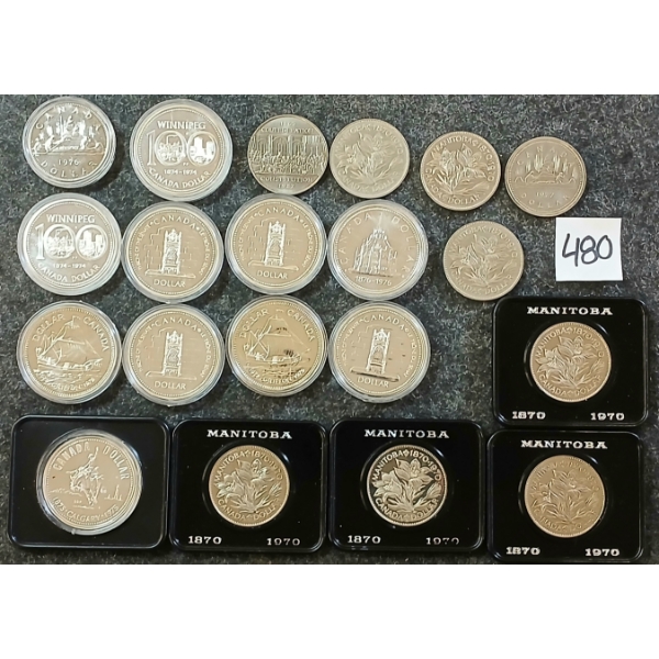 LOT OF 20 - 1970-1979 CDN $1 COINS