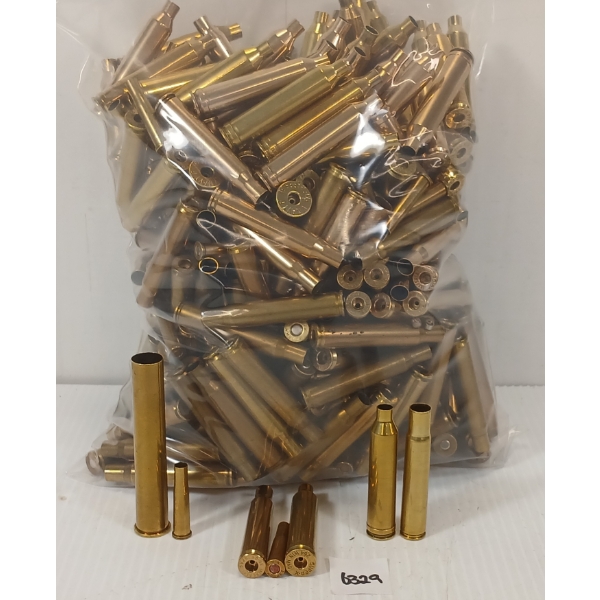 BRASS: QTY OF MISC RNDS - INCL .264 WIN MAG, .22 HORNET, ETC - 10LBS
