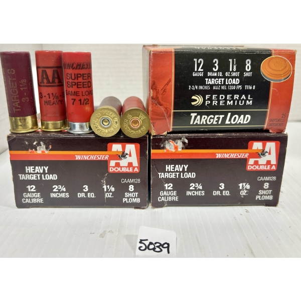 AMMO: 75X FED & WIN 12 GA 2-3/4 IN - #7.5 & #8
