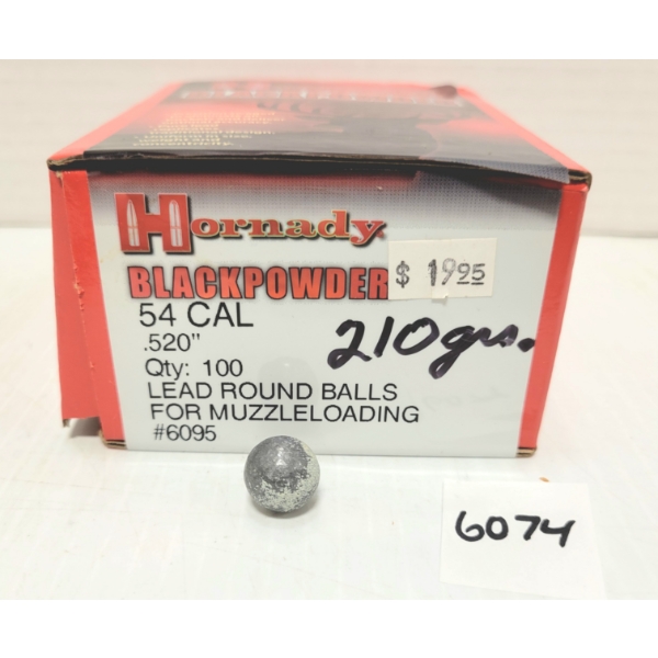 BULLETS: APPROX 60X .54 CAL ROUND BALLS