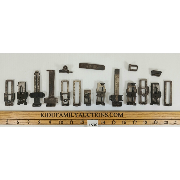QTY OF MISC REAR SIGHTS &  PARTS - INCL MK 3, ETC 