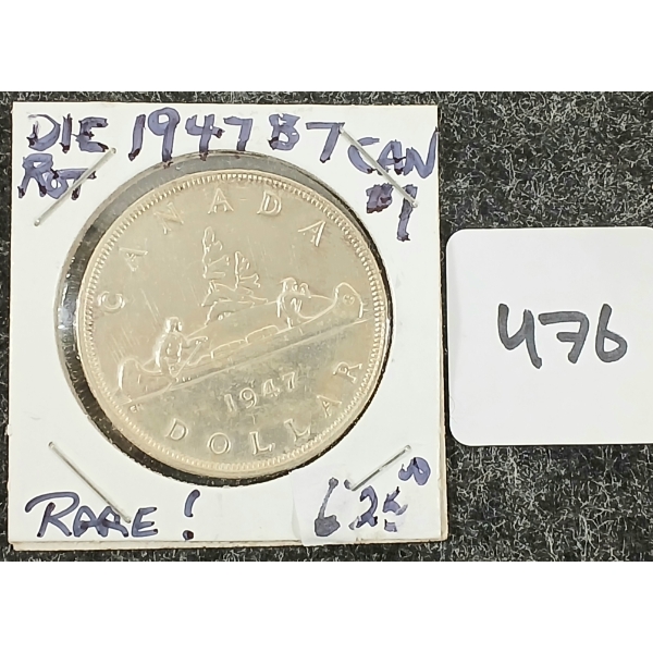 1947 CDN SILVER DOLLAR - VOYAGEUR