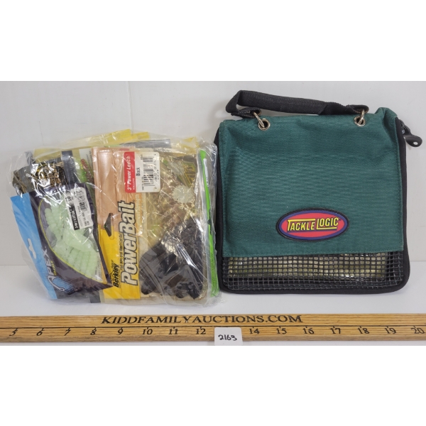 QTY OF RUBBER BAIT W/ BAIT ORGANIZER - INCL POWERBAIT 