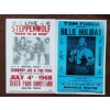 Image 1 : LOT OF 2 - 1948 BILLIE HOLIDAY & 1968 STEPPENWOLF CONCERT ADVERTISEMENTS - CARDBOARD