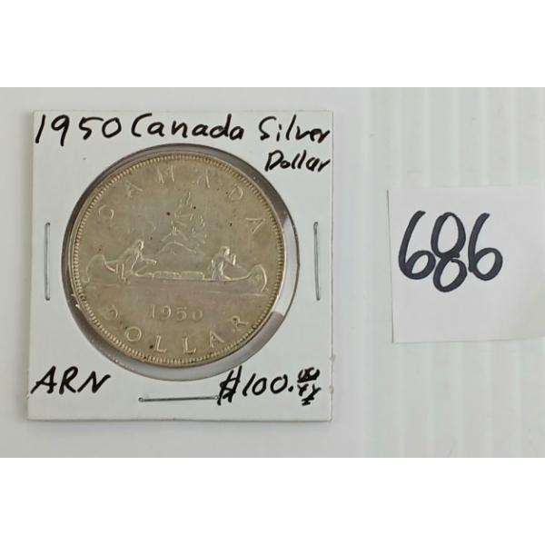 1950 CDN SILVER DOLLAR COIN