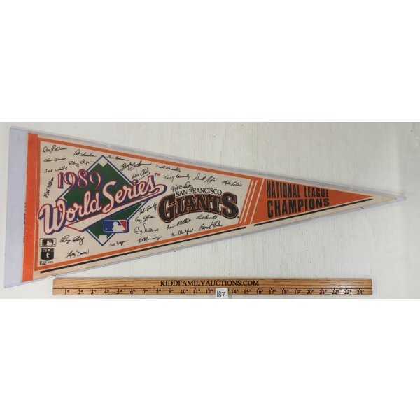 1989 WORLD SERIES SAN FRANCISCO GIANTS NATIONAL LEAGUE CHAMPIONS PENNANT