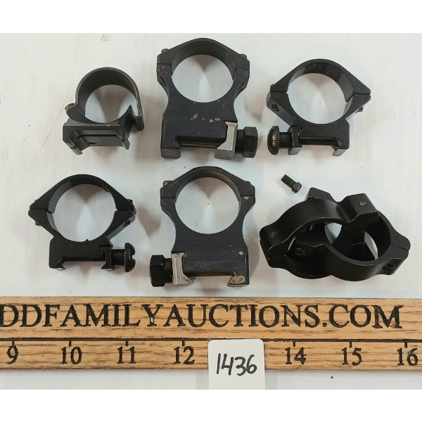 LOT OF 4 - MISC 1.5 IN SCOPE RINGS