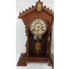Image 2 : E.N. WELCH "DOLARD" WALNUT 30HR WATCHMAN'S CLOCK