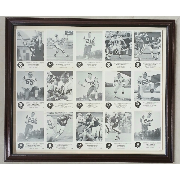 OTTAWA ROUGH RIDERS FOOTBALL FRAMED PHOTO CARDS