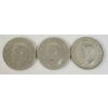 Image 2 : LOT OF 3 - 1949 CDN 50 CENT SILVER COINS