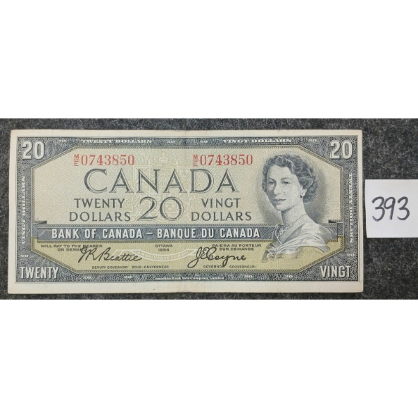 1954 CDN $20 BANKNOTE