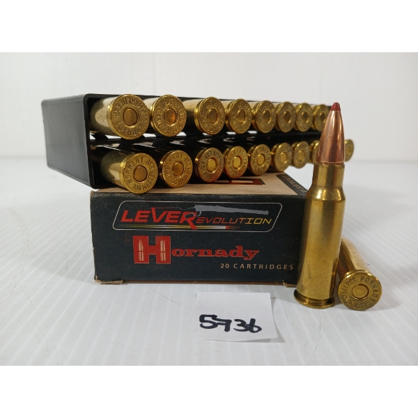 AMMO: 20X HORNADY LEVEREVOLUTION .338 MAR EXP - 200GR - FTX