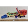 Image 3 : LOT OF 2 - PLASTIC CRANE & RENWAL CAR HAULER